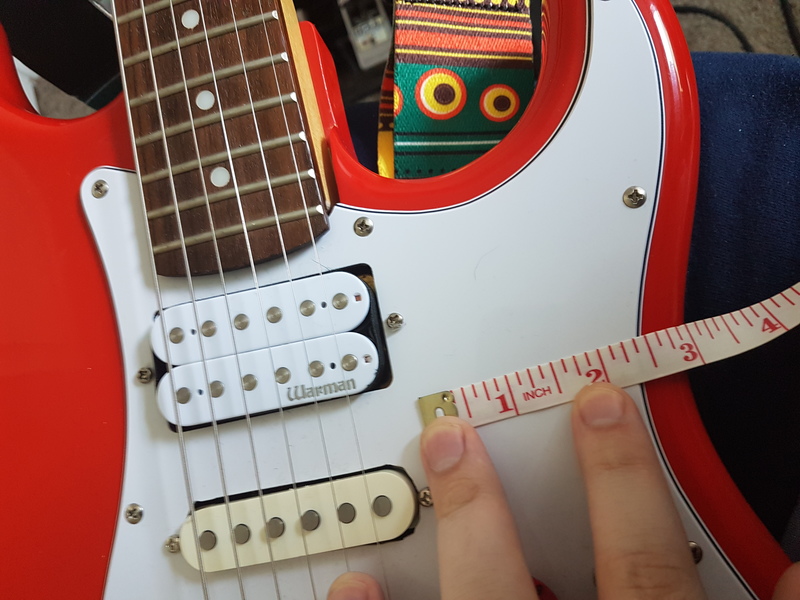 Pickguard space: two and a bit inches tall